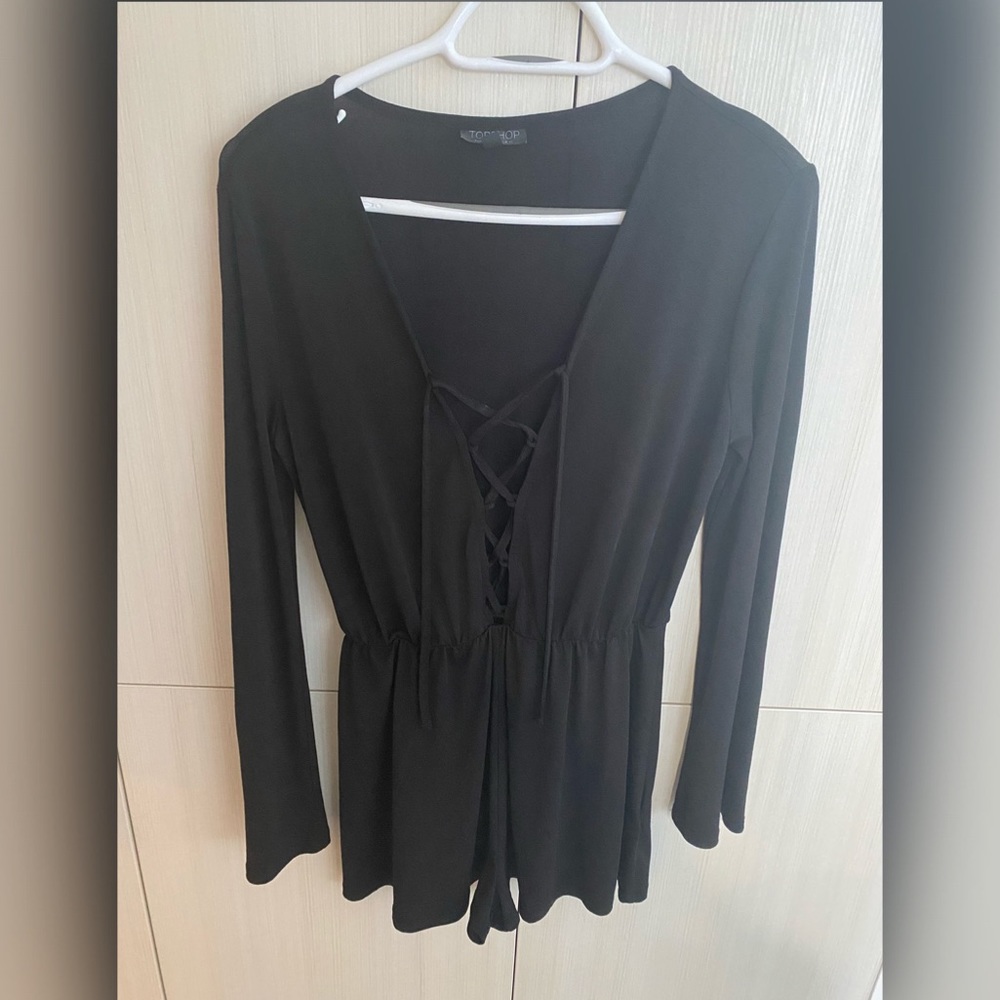 TOOSHOP lace up romper
